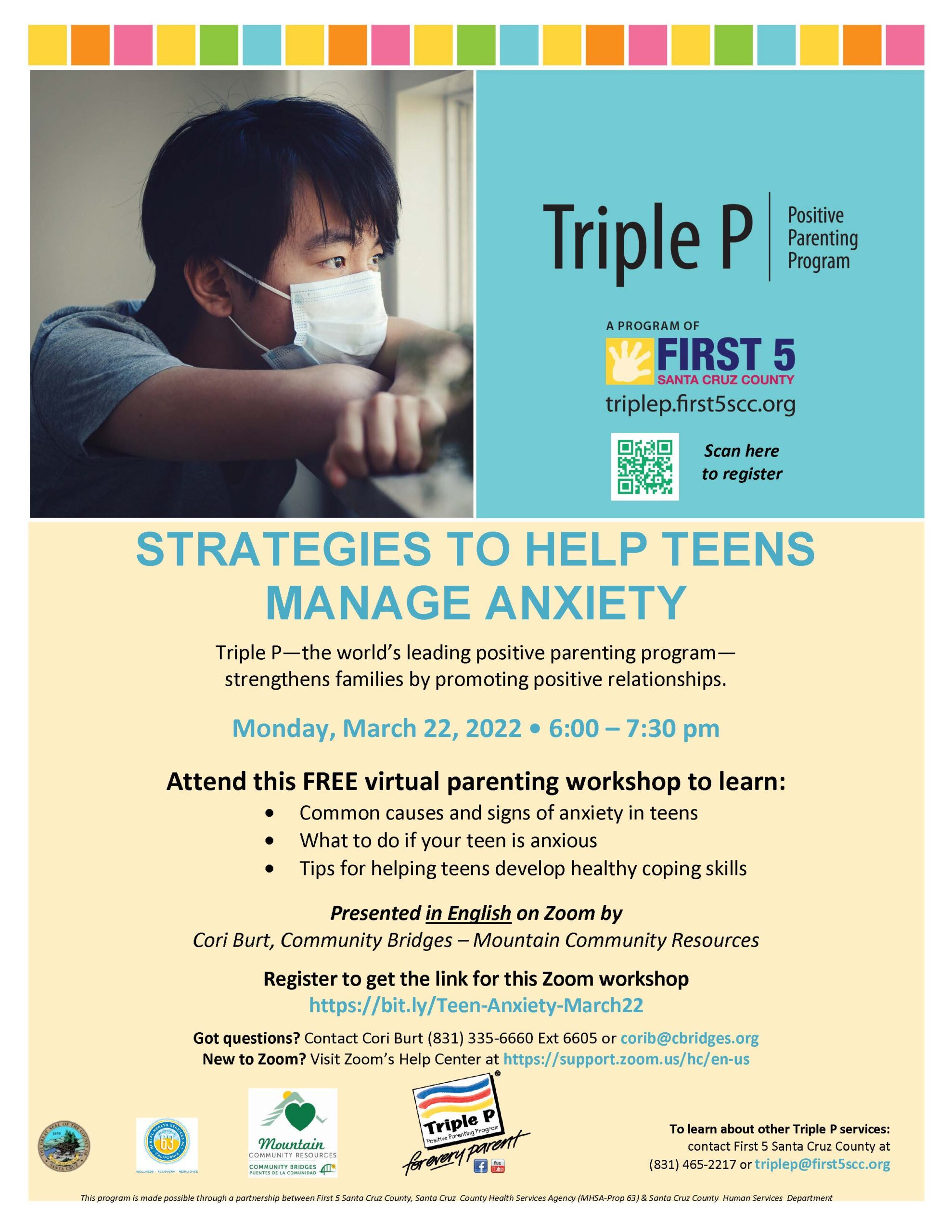 Triple P Workshop: Strategies to Help Teens to Manage Anxiety – Nonprofit  Connection (NPC) Santa Cruz County